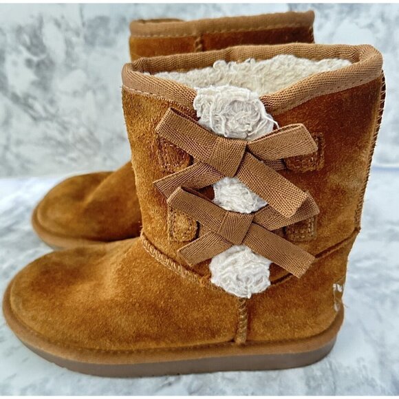 Koolabutta by Ugg‎ Victoria Short Girls 11 Chestnut Briwn Boot - Picture 1 of 10